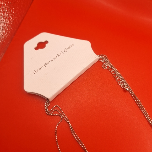 Christopher and Banks 3 three tiered necklace live & love and rhinestone - Picture 3 of 10